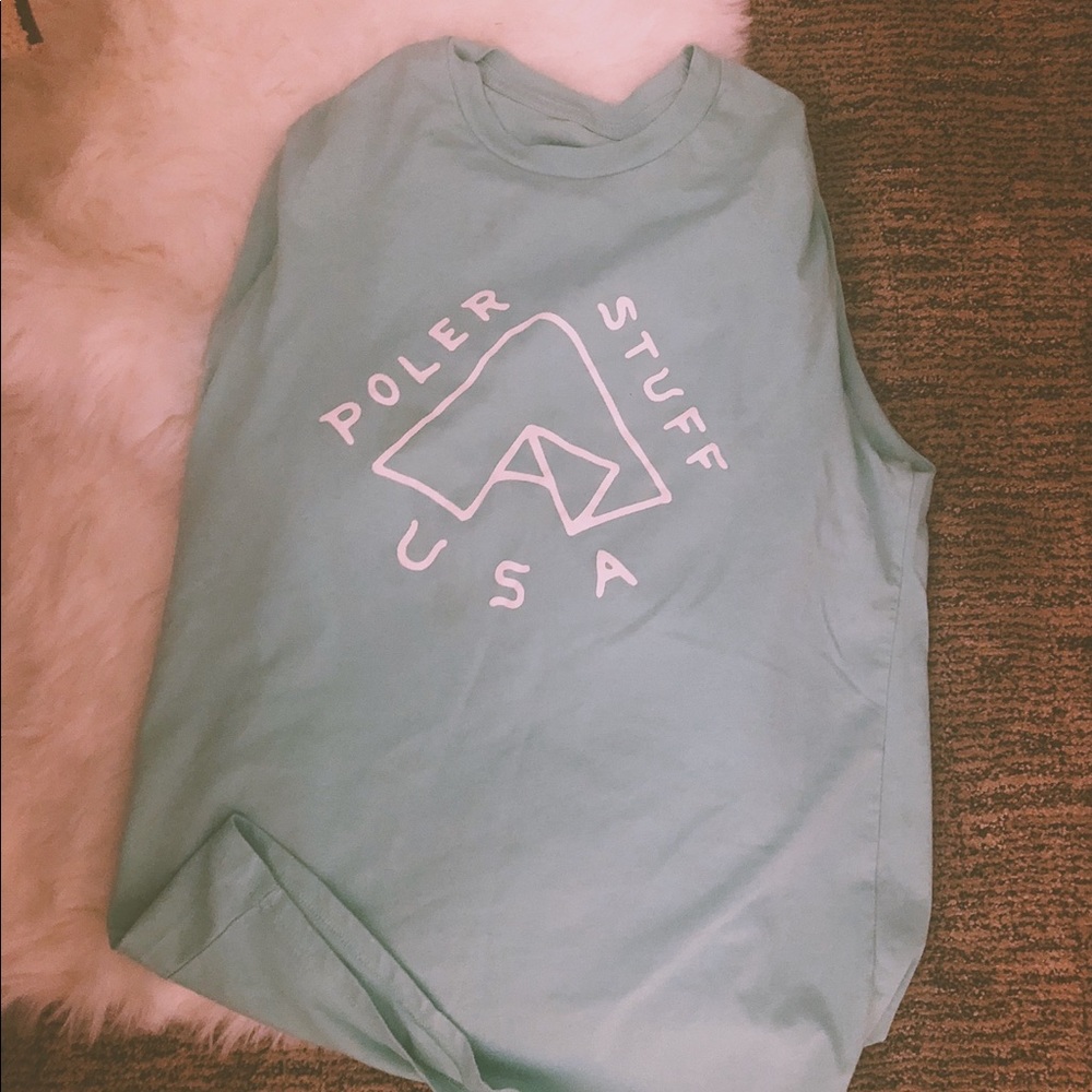 Polar mint green tee